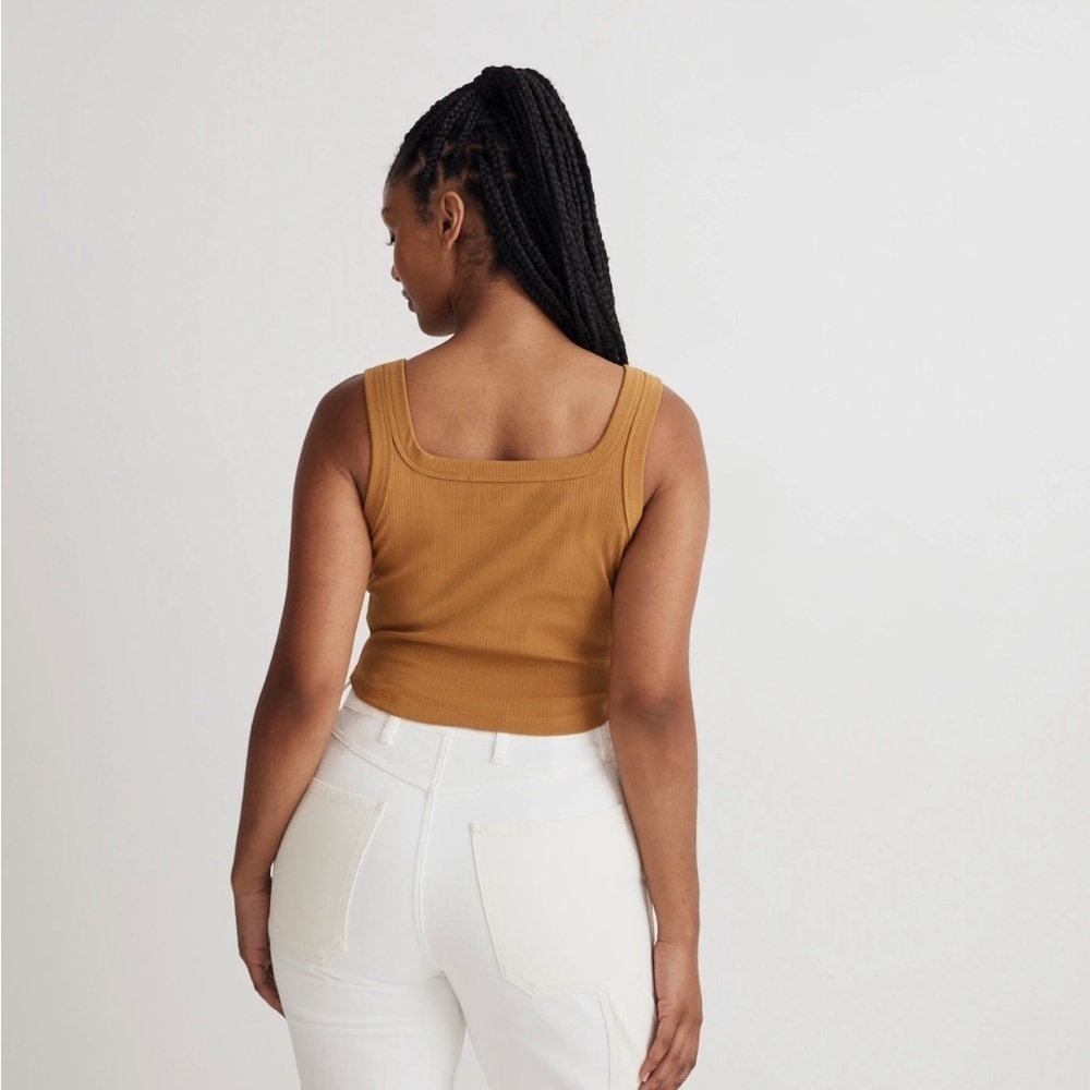 Madewell The Tailored Crop Tank in Sleekhold - Picture 5 of 7